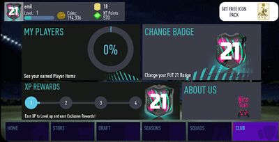 Скачать взломанную NT 21 Draft Simulator + Pack Opener [Много денег] MOD apk на Андроид