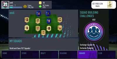 Скачать взломанную NT 21 Draft Simulator + Pack Opener [Много денег] MOD apk на Андроид