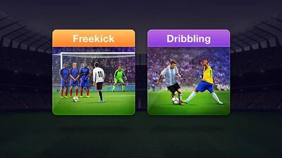 Скачать взломанную Freekick Football 2021 - Штрафные удары [Бесплатные покупки] MOD apk на Андроид
