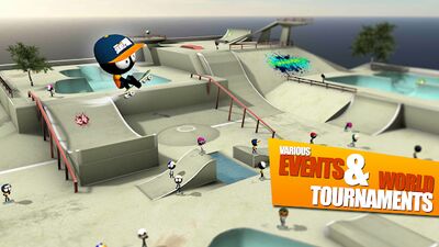 Скачать взломанную Stickman Skate Battle [Много монет] MOD apk на Андроид