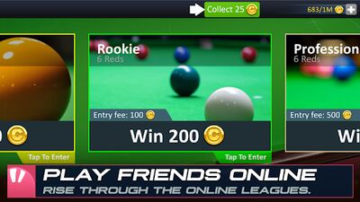 Скачать взломанную Snooker Stars - 3D Online Sports Game [Много денег] MOD apk на Андроид