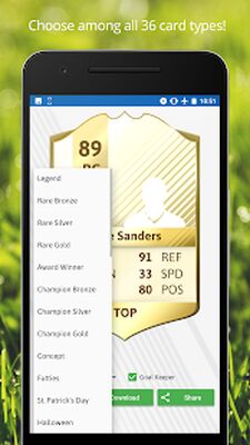 Скачать взломанную FUT Card Creator 22 [Много денег] MOD apk на Андроид