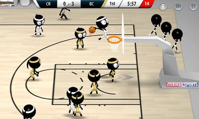 Скачать взломанную Stickman Basketball 2017 [Много денег] MOD apk на Андроид