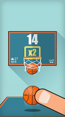 Скачать взломанную Basketball FRVR - Стреляйте обручем и слэм данк! [Много монет] MOD apk на Андроид