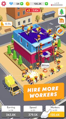 Скачать взломанную Idle Construction 3D [Много монет] MOD apk на Андроид