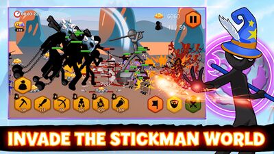 Скачать взломанную Stickman Battle 2021: Stick Fight War [Много денег] MOD apk на Андроид