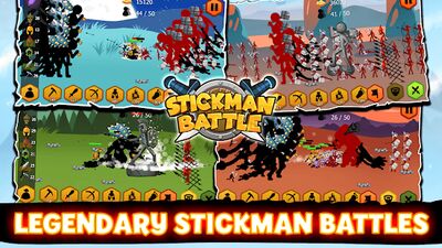 Скачать взломанную Stickman Battle 2021: Stick Fight War [Много денег] MOD apk на Андроид