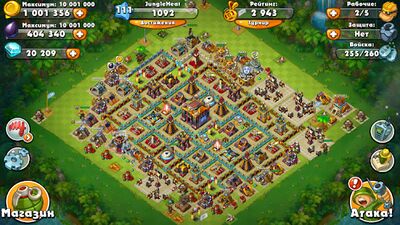 Скачать взломанную Jungle Heat: War of Clans [Много денег] MOD apk на Андроид