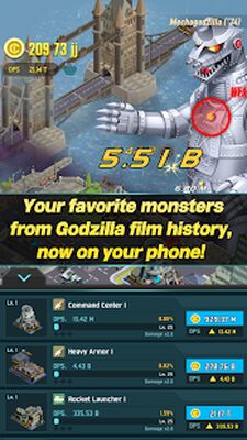 Скачать взломанную Godzilla Defense Force [Много монет] MOD apk на Андроид