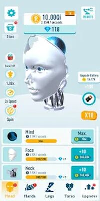 Скачать взломанную Idle Robots [Много монет] MOD apk на Андроид