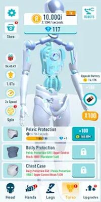 Скачать взломанную Idle Robots [Много монет] MOD apk на Андроид