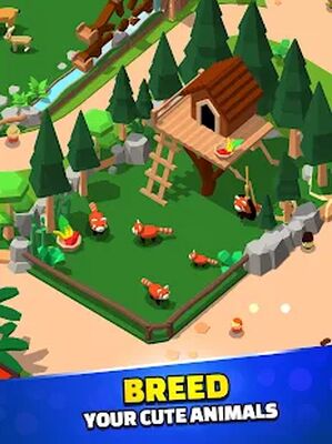 Скачать взломанную Idle Zoo Tycoon 3D - Animal Park Game [Много денег] MOD apk на Андроид