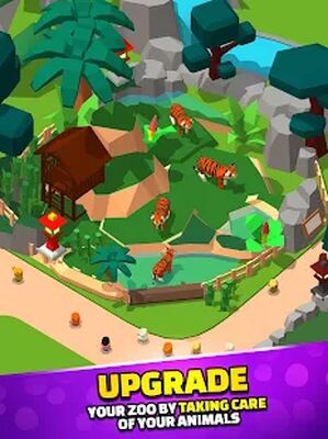 Скачать взломанную Idle Zoo Tycoon 3D - Animal Park Game [Много денег] MOD apk на Андроид