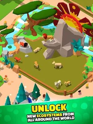 Скачать взломанную Idle Zoo Tycoon 3D - Animal Park Game [Много денег] MOD apk на Андроид