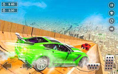 Скачать взломанную Crazy Car Stunts - Mega Ramp [Много монет] MOD apk на Андроид