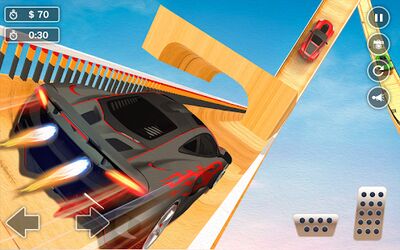 Скачать взломанную Crazy Car Stunts - Mega Ramp [Много монет] MOD apk на Андроид