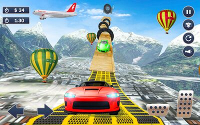 Скачать взломанную Crazy Car Stunts - Mega Ramp [Много монет] MOD apk на Андроид