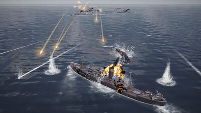 Скачать взломанную Warship Fleet Command : WW2 [Бесплатные покупки] MOD apk на Андроид