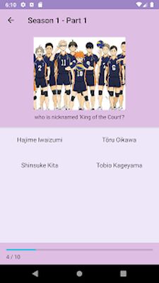 Скачать взломанную Haikyuu Trivia [Мод меню] MOD apk на Андроид