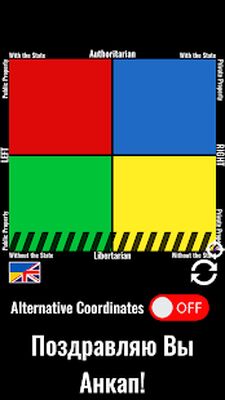 Скачать взломанную Political Compass, Coordinates, Square, Test [Бесплатные покупки] MOD apk на Андроид
