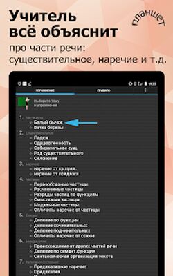 Скачать взломанную Грамматика: части речи - русский язык [Мод меню] MOD apk на Андроид