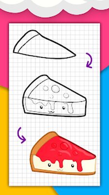 Скачать Как рисовать милую еду, напитки пошагово, уроки [Без рекламы] RUS apk на Андроид
