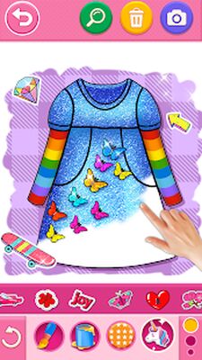 Скачать Glitter dress coloring and drawing book for Kids [Полная версия] RUS apk на Андроид