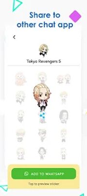 Скачать Tokyo Revengers Stickers [Полная версия] RUS apk на Андроид