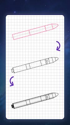 Скачать Как рисовать ракеты. Пошаговые уроки рисования [Полная версия] RU apk на Андроид