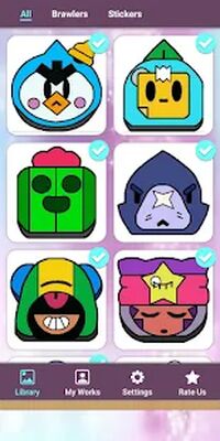Скачать Coloring Brawl Stars Brawler Sticker Coloring Book [Unlocked] RUS apk на Андроид