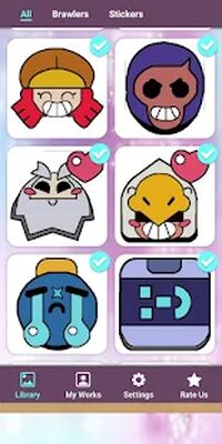 Скачать Coloring Brawl Stars Brawler Sticker Coloring Book [Unlocked] RUS apk на Андроид