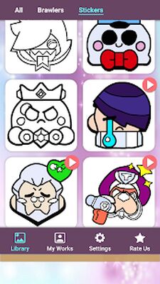 Скачать Coloring Brawl Stars Brawler Sticker Coloring Book [Unlocked] RUS apk на Андроид