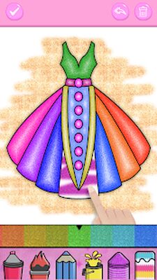 Скачать Glitter Dresses Coloring Book - Drawing pages [Unlocked] RUS apk на Андроид