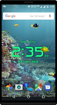 Скачать Aquarium live wallpaper with digital clock [Premium] RUS apk на Андроид
