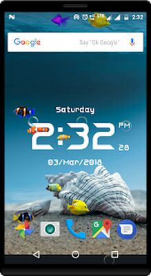 Скачать Aquarium live wallpaper with digital clock [Premium] RUS apk на Андроид