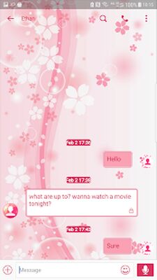 Скачать Blooming cherry blossoms skin for Next SMS [Полная версия] RU apk на Андроид