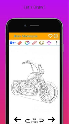 Скачать Рисовать мотоцикл легко [Без рекламы] RU apk на Андроид