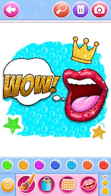 Скачать Glitter Lips with Makeup Brush Set coloring Game [Полная версия] RU apk на Андроид