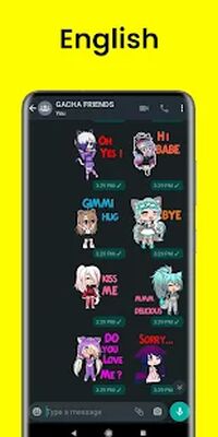 Скачать Gacha Stickers to chat with friends [Unlocked] RUS apk на Андроид