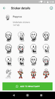 Скачать UNDERTALE и DELTARUNE наклейки для WhatsApp [Полная версия] RU apk на Андроид