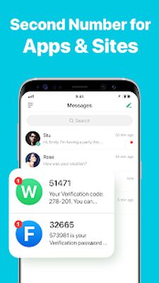 Скачать 2nd Line - Second Phone Number Free Texting [Полная версия] RUS apk на Андроид
