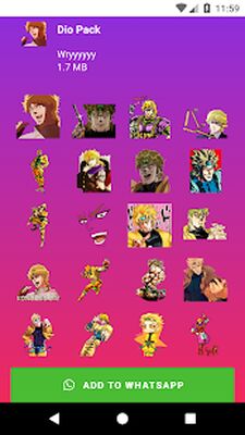 Скачать JOJO Stickers [Premium] RU apk на Андроид