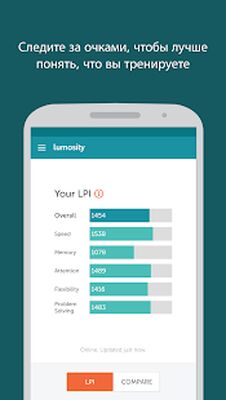 Скачать Lumosity - тренировка мозга [Без рекламы] RUS apk на Андроид