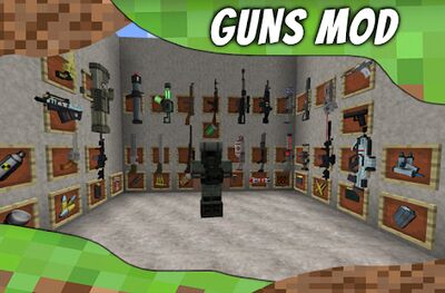 Скачать Мод на оружие для MCPE. Weapon and Guns Mod. [Premium] RUS apk на Андроид