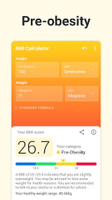 Скачать Калькулятор ИМТ [Без рекламы] RUS apk на Андроид