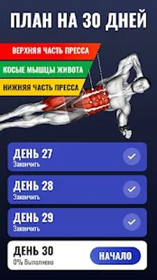 Скачать Пресс за 30 дней - 6 Кубиков [Без рекламы] RUS apk на Андроид