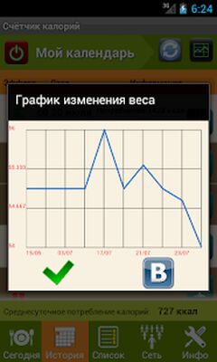 Скачать Калькулятор калорий - Lite [Premium] RUS apk на Андроид