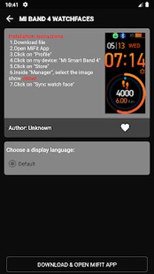 Скачать Tool Mi Band 4 WatchFace [Полная версия] RU apk на Андроид