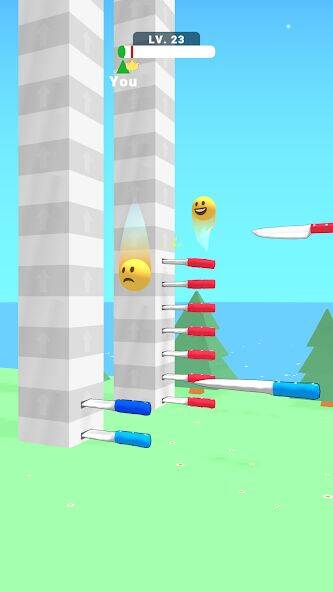 Скачать взломанную Ball Up: Knife Racing [Много монет] MOD apk на Андроид