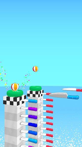 Скачать взломанную Ball Up: Knife Racing [Много монет] MOD apk на Андроид